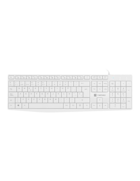 TECLADO NATEC NAUTILUS SLIM LAYOUT USB WHITE