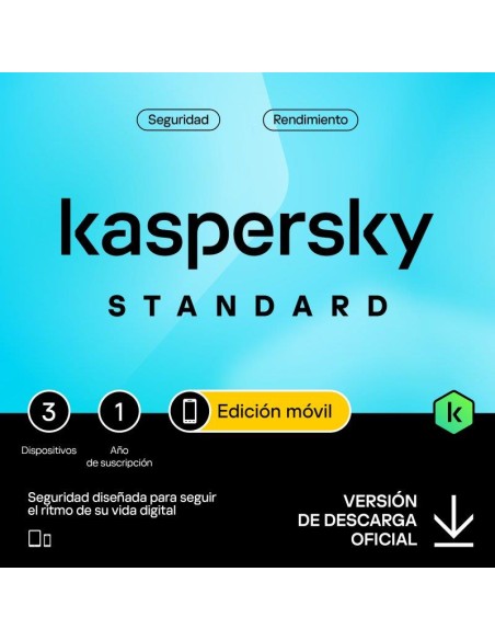 ANTIVIRUS KASPERSKY STANDARD 1YEAR 3L MOBILE IOS/ANDROID/IOS