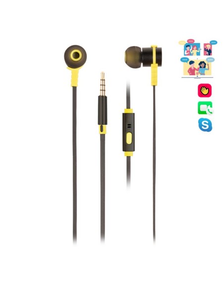 AURICULARES + MICROFONO NGS CROSSRALLYSILVER IN EAR AUX BLACK