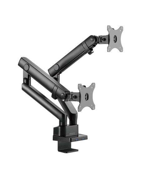 SOPORTE DE MESA TV/MONITOR PHOENIX 17-32 2 BRAZOS USB RESORTE GAS BLACK