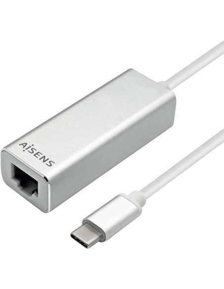 ADAPTADOR AISENS USB-C - ETHERNET RJ45 GIGABIT + 3XUSB 3.0 15CM SILVER