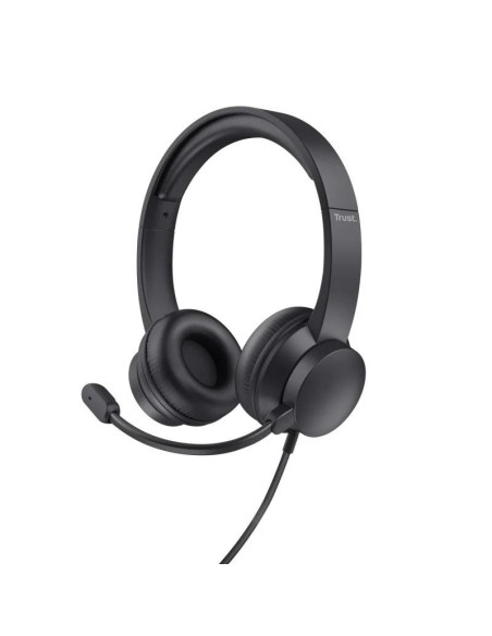AURICULARES + MICROFONO TRUST HS-201 HEADSET USB BLACK