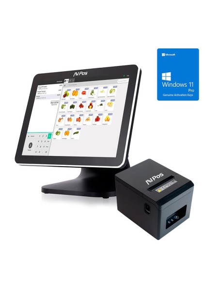 PACK TPV AVPOS K5000 15 TACTIL INTEL N100/8GB/SSD128G/W11P + TC21 USB/LAN