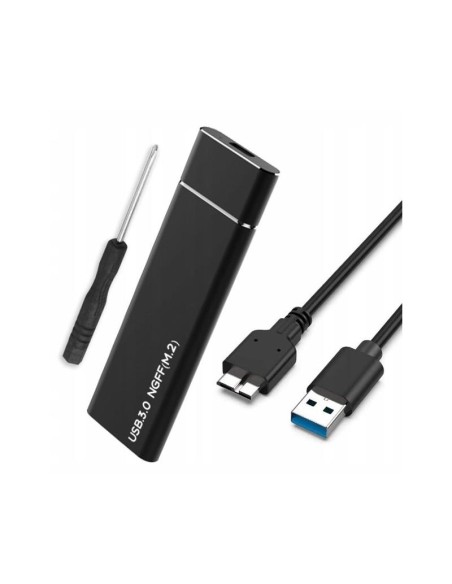 CAJA EXTERNA ONEWAY HDD SSD M2 NVME USB 3.0 BLACK + CABLE USB