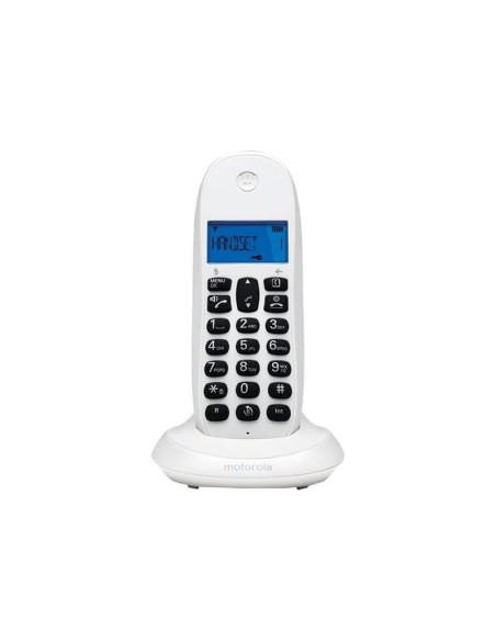 TELEFONO MOTOROLA C1001 CALL BLOCKING DECT WIRELESS WHITE