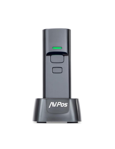 LECTOR CODIGOS AVPOS PORTATIL 2D + QR BT03 WIRELESS 2.4 + BLUETOOTH + BASE