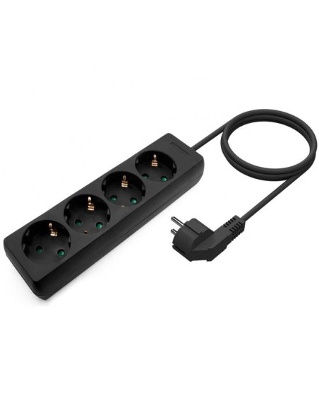 REGLETA AISENS 4 SCHUKOS PROTECCION 1,4M BLACK