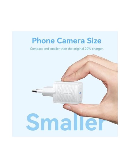 CARGADOR DE PARED VENTION GAN USB-C 20W ROSE