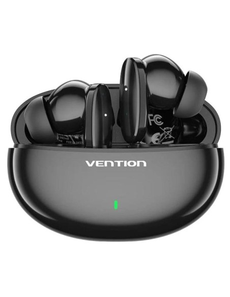 AURICULARES VENTION BLUETOOTH 5.3 TRUE WIRELESS 7 HORAS BLACK