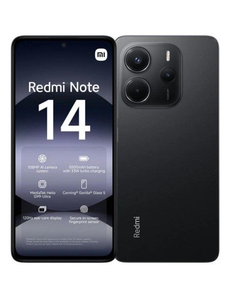 SMARTPHONE XIAOMI REDMI NOTE 14 6.67 6GB/128GB/108MP/NFC/4G BLACK
