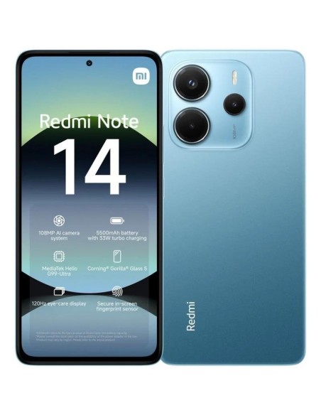 SMARTPHONE XIAOMI REDMI NOTE 14 6.67 6GB/128GB/108MP/NFC/4G BLUE