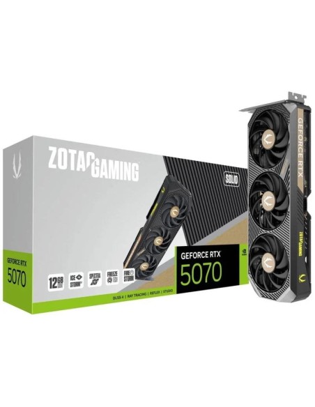 TARJETA DE VIDEO NVIDIA ZOTAC GAMING SOLID OC RTX5070 12GB GDDR7